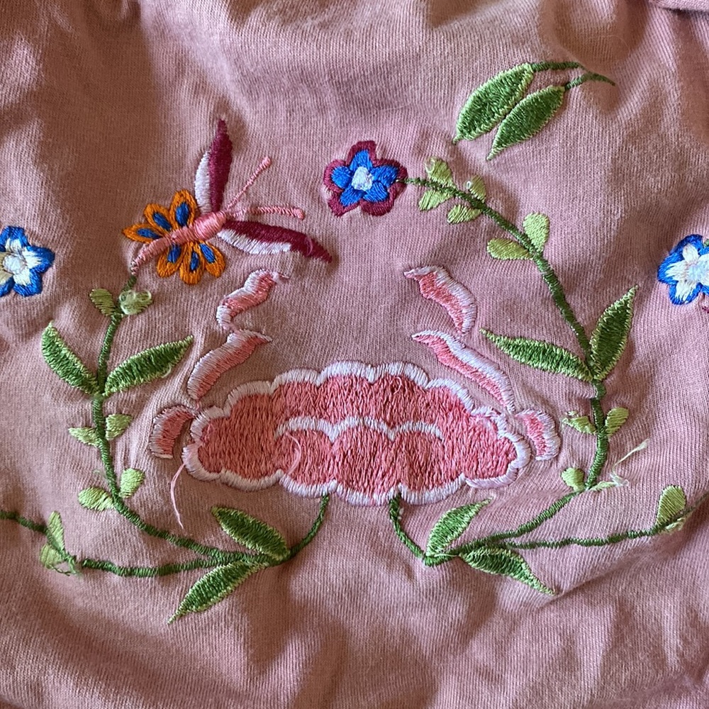 Pink Embroidered Tube Top - Picture 6 of 7